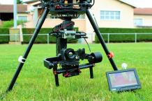 Camera thermique optris pi450 lightweight couplee avec la go pro montée sur drone