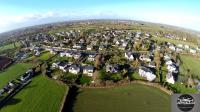 Maison et vue aerienne village photo de drone