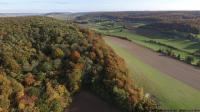 Paysage en vue aerienne de drone dans les hauts de france