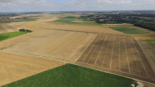 Photo de paysage agricole vue par un drone