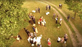 Photographie aerienne d un mariage par drone