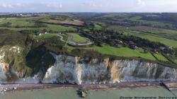Photographie aerienne falaises en normandie par drone
