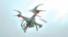 Vue aérienne d un drone en vol