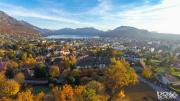 Annecy le vieux en vue aérienne par un aéronef