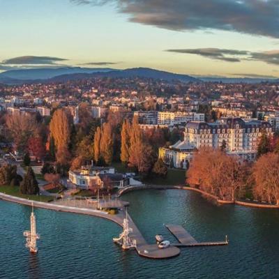 Annecy vue du ciel, photographiée d'un drone