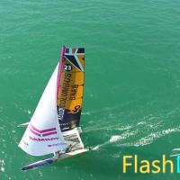 Evénement bateau en vue aérienne voilier dans la Manche 50