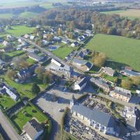 Beuzevillette village Normand photographié d'un drone
