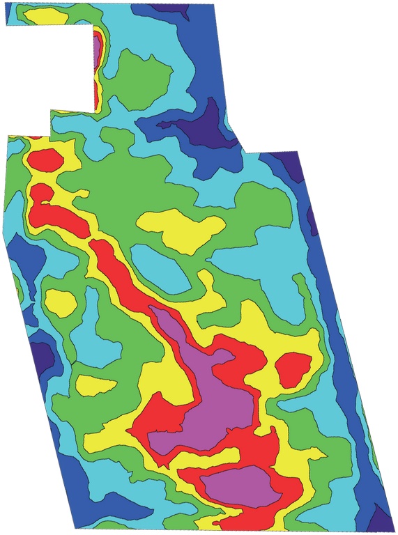 Carte de thermographie aérienne pour l'agriculture