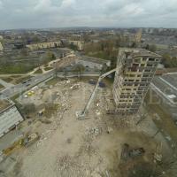 Chantier en vue aérienne photographier par drone