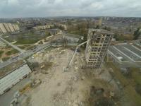 Chantier en vue aérienne photographier par drone