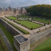 Photo aérienne du château de Eu en Normandie