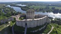 Chateau Gaillard photographié par drone en Normandie
