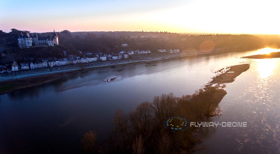 Chaumont-sur-Loire, photo aérienne drone