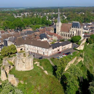 Conches en ouche en vue aérienne par drone