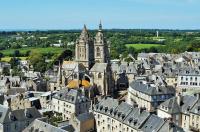 Photo de Coutances vue du ciel Dans la Manche