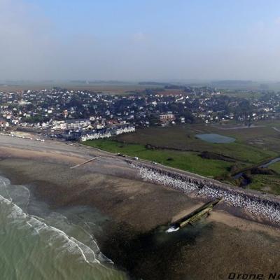 Criel Plage en vue aérienne par drone