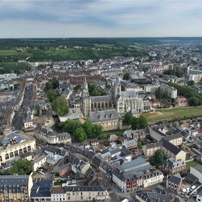 Evreux vue du ciel,  photo aérienne par drone