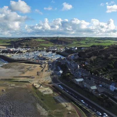 Flamanville en vue aérienne, Basse-Normandie, Manche
