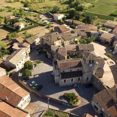 La Chapelle sous Aubenas, photo aérienne par drone