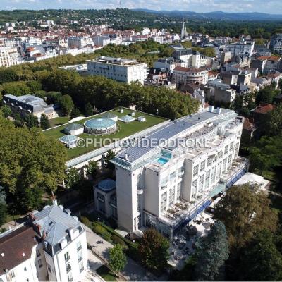 La ville de Vichy, photo aérienne par drone