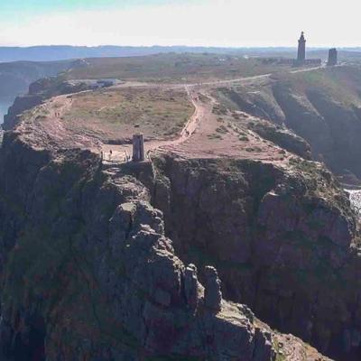 Le cap Fréhel en vue aérienne par drone en Bretagne