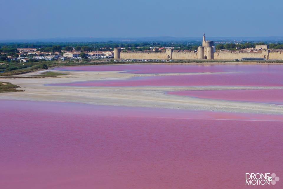 les Salins du Midi, Aigues Mortes en Camargue photographié par drone