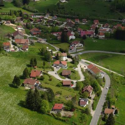 Oye-et-Pallet en vue aerienne par drone