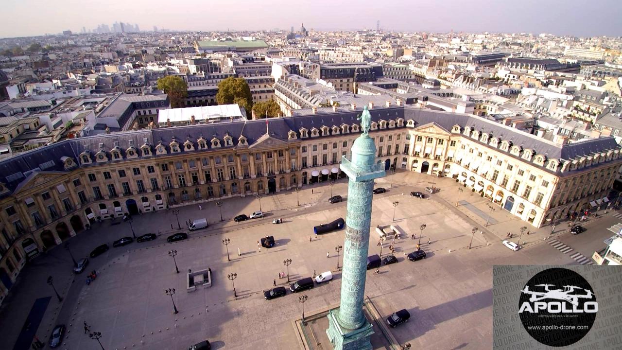 Paris en vue aérienne photo prise de la place Vendome