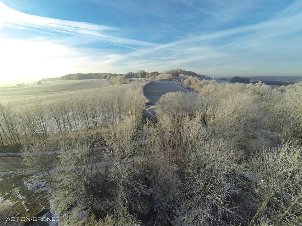 Paysage d'hivers photo aerienne par drone les Ardennes Grand-Est