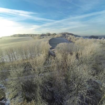 Paysage d'hivers photo aerienne par drone les Ardennes Grand-Est