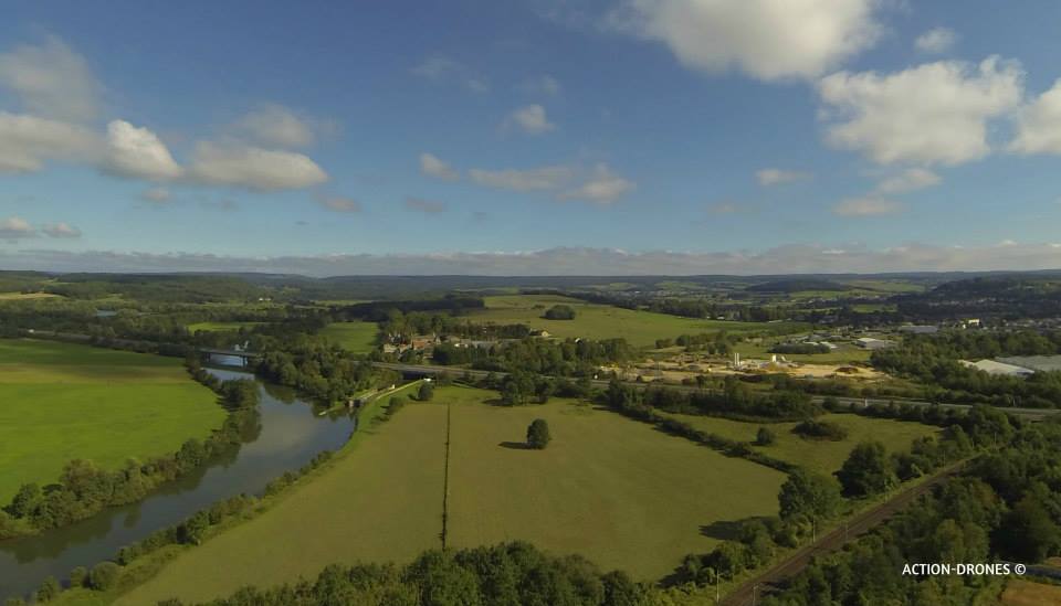 Paysage photographié par un drone dans les Ardennes Grand-Est