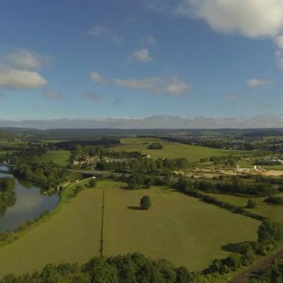 Paysage photographié par un drone dans les Ardennes Grand-Est