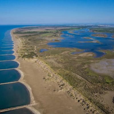 Photo aérienne, Aigues Mortes en Camargue Provence-Alpes-Côte-d’Azur