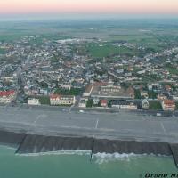 Photo aérienne de Cayeux-sur-Mer village des Hauts de France.