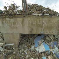 Photo aérienne de chantier de démolition par drone