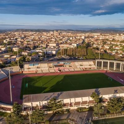 Photo aérienne de la ville de Narbonne en drone