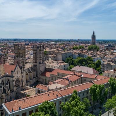 Photo aérienne de Montpellier dans l'Hérault en Occitanie