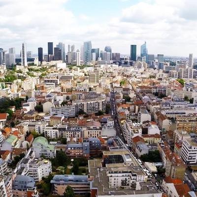 Photo aérienne de Paris, la Défense vue du ciel