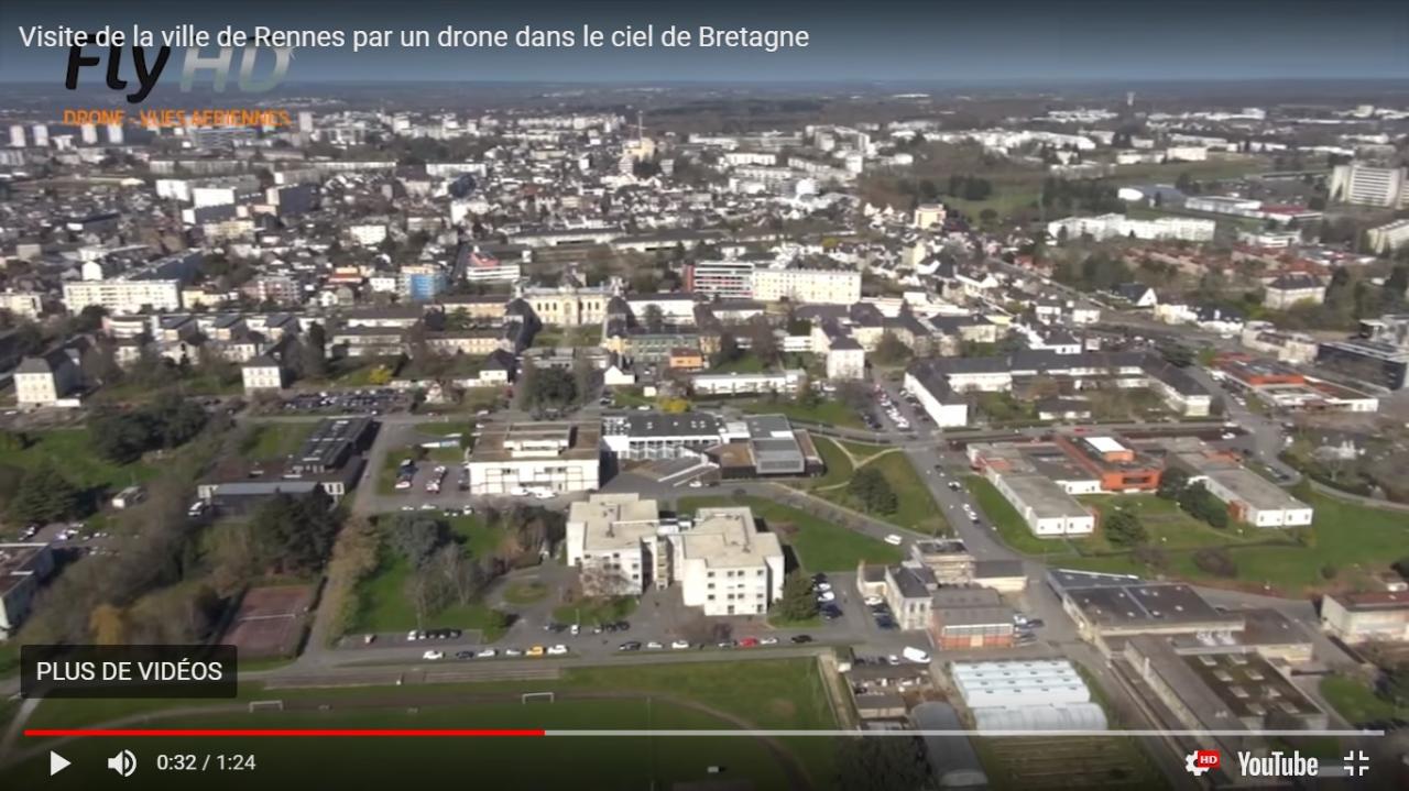 Photo aérienne de Rennes photographiée par un drone