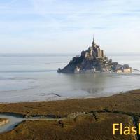 Photo aérienne du Mont Saint Michel en Normandie