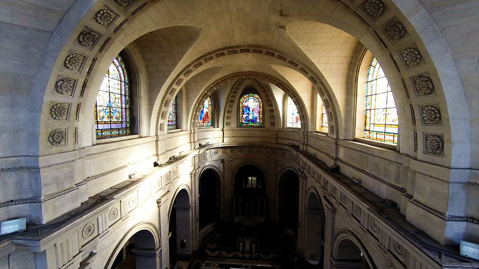 Photo aérienne intérieur de monument réalisée par un drone