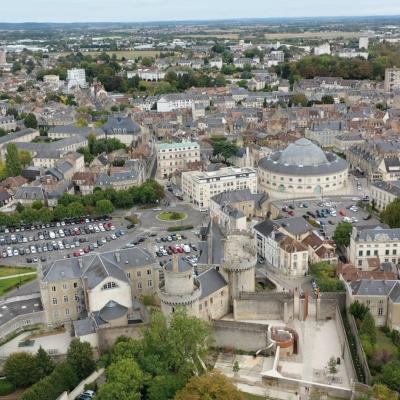 Photo aérienne par drone Alençon dans l 'Orne en Normandie