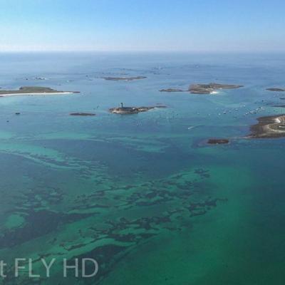 Photo aérienne par drone de l'archipel des Glénan