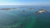 Photo aérienne par drone de l'archipel des Glénan