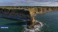 Photo aérienne par drone de la Pointe du Hoc