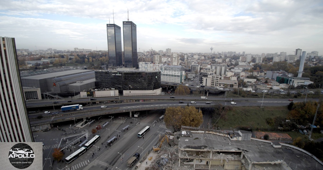 Photo aérienne par drone a Bagnolet Seine-Saint-Denis