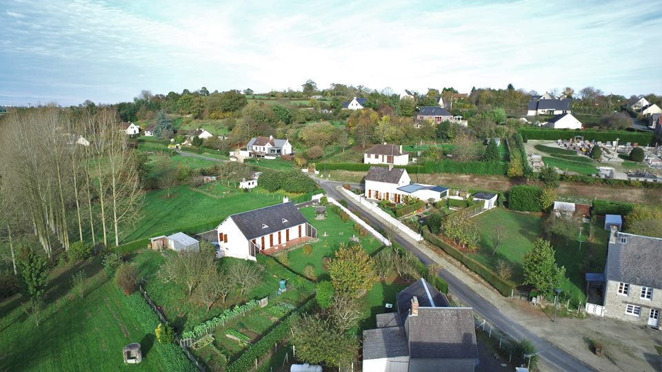 Photo aérienne Sainte-Suzanne-sur-Vire dans la Manche.