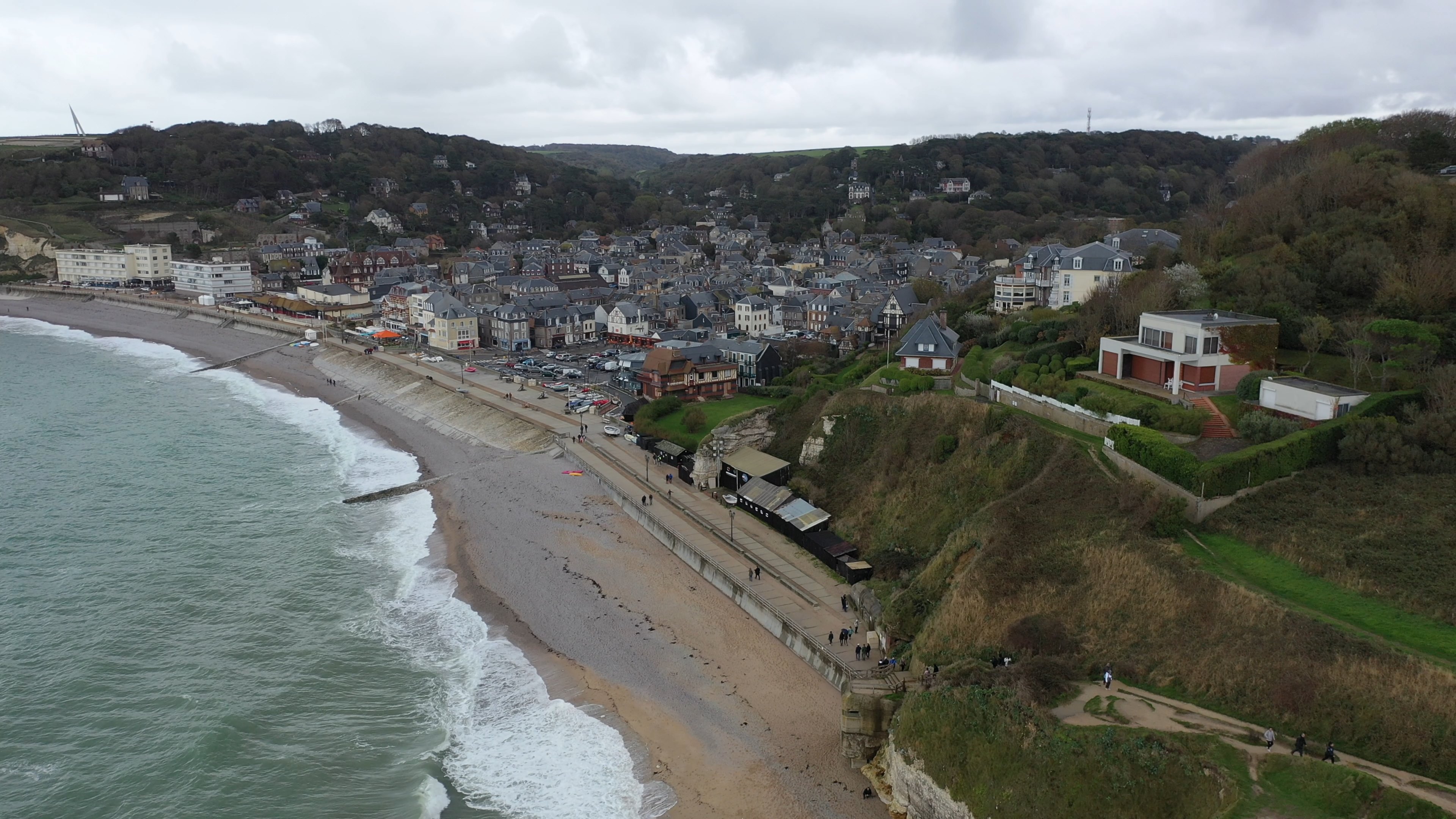 Photo Etretat en vue aérienne par drone