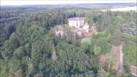 Photo par drone du château d’Harcourt en Normandie
