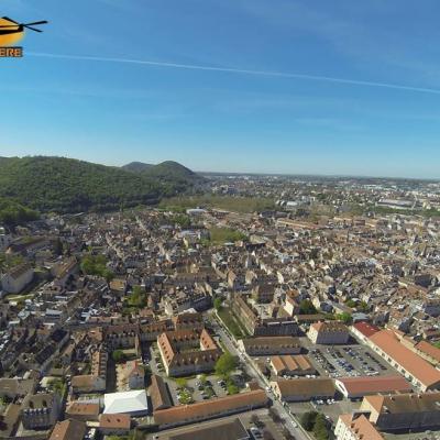 Photographie aerienne de Besançon par un drone